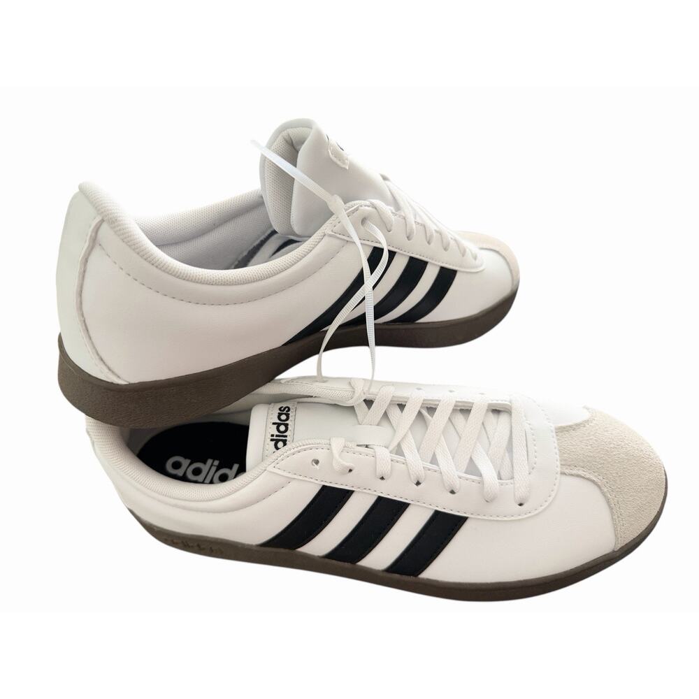 Adidas VL Court Base Cloud White Core Black Grey ID3711 Men's Size 9 NWOB - Picture 3 of 10